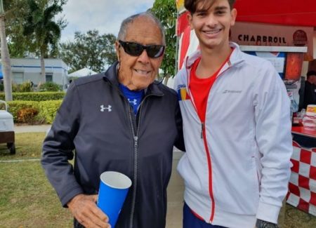 Alexandru Mihai Coman, alături de celebrul Nick Bollettieri