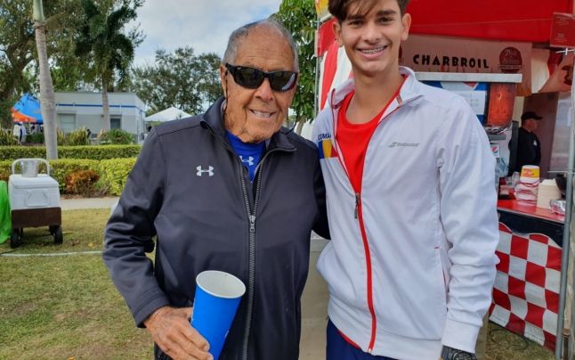 Alexandru Mihai Coman, alături de celebrul Nick Bollettieri